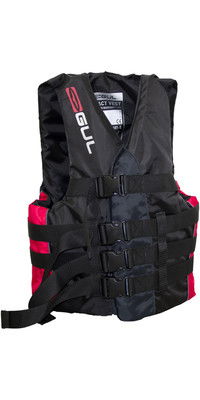 2023 Gul 50N 4 Buckle Impact Ski Vest Black / Red SK7102-B4